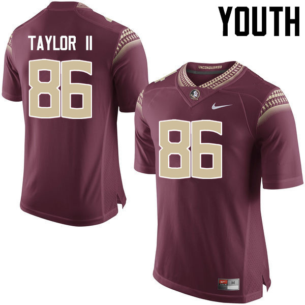 Youth #86 Darvin Taylor II Florida State Seminoles College Football Jerseys-Garnet